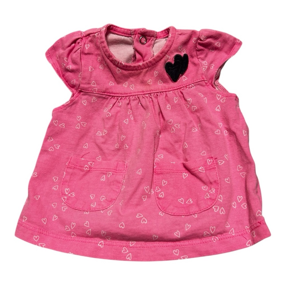 Carter's Pink and Denim Heart Top